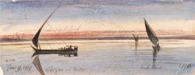 Near Gau el Kebir by Edward Lear